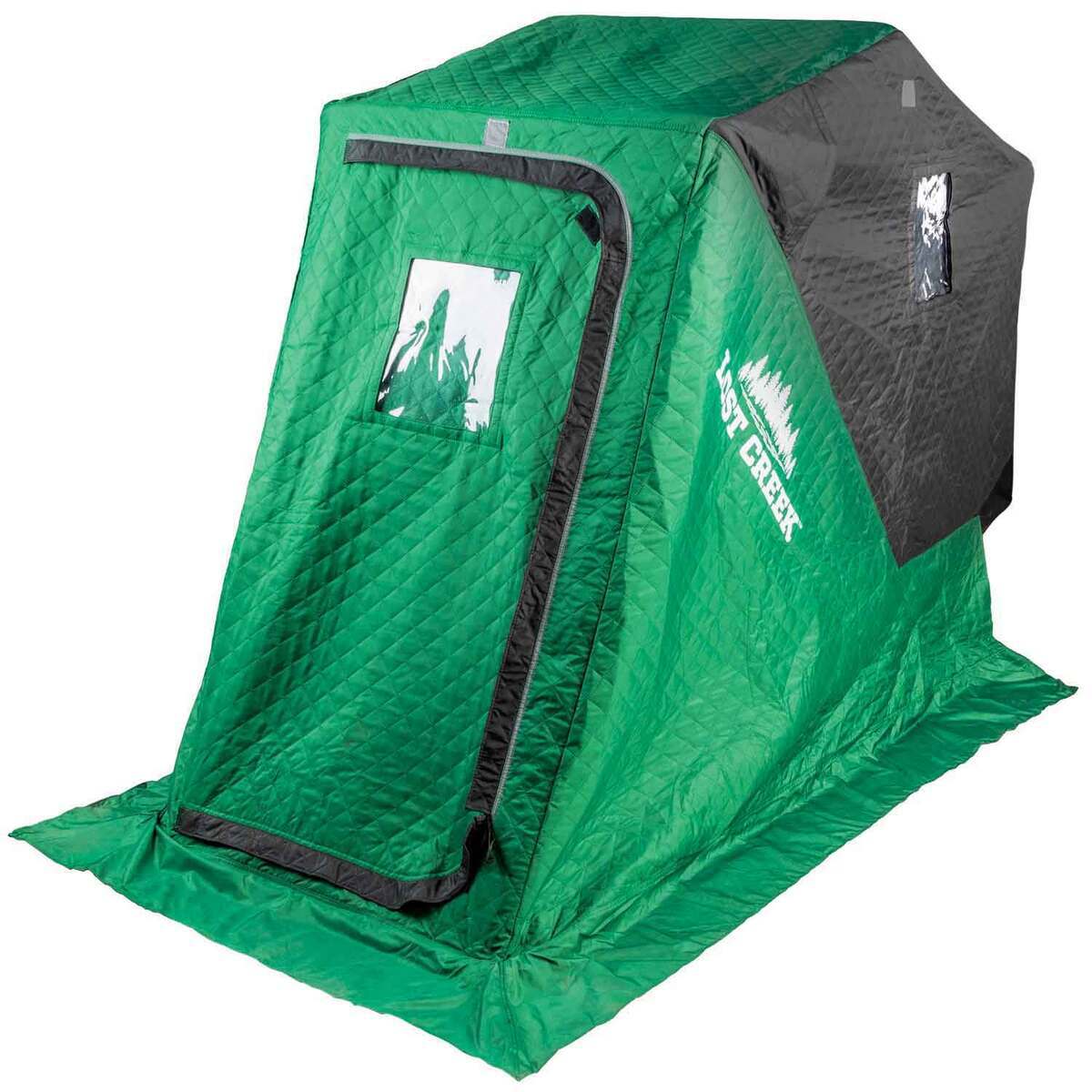 Lost Creek Thermal One Man Flip Ice Fishing Shelter - Green/Black Lost Creek Thermal One Man Flip Ice Fishing Shelter - Green/Black