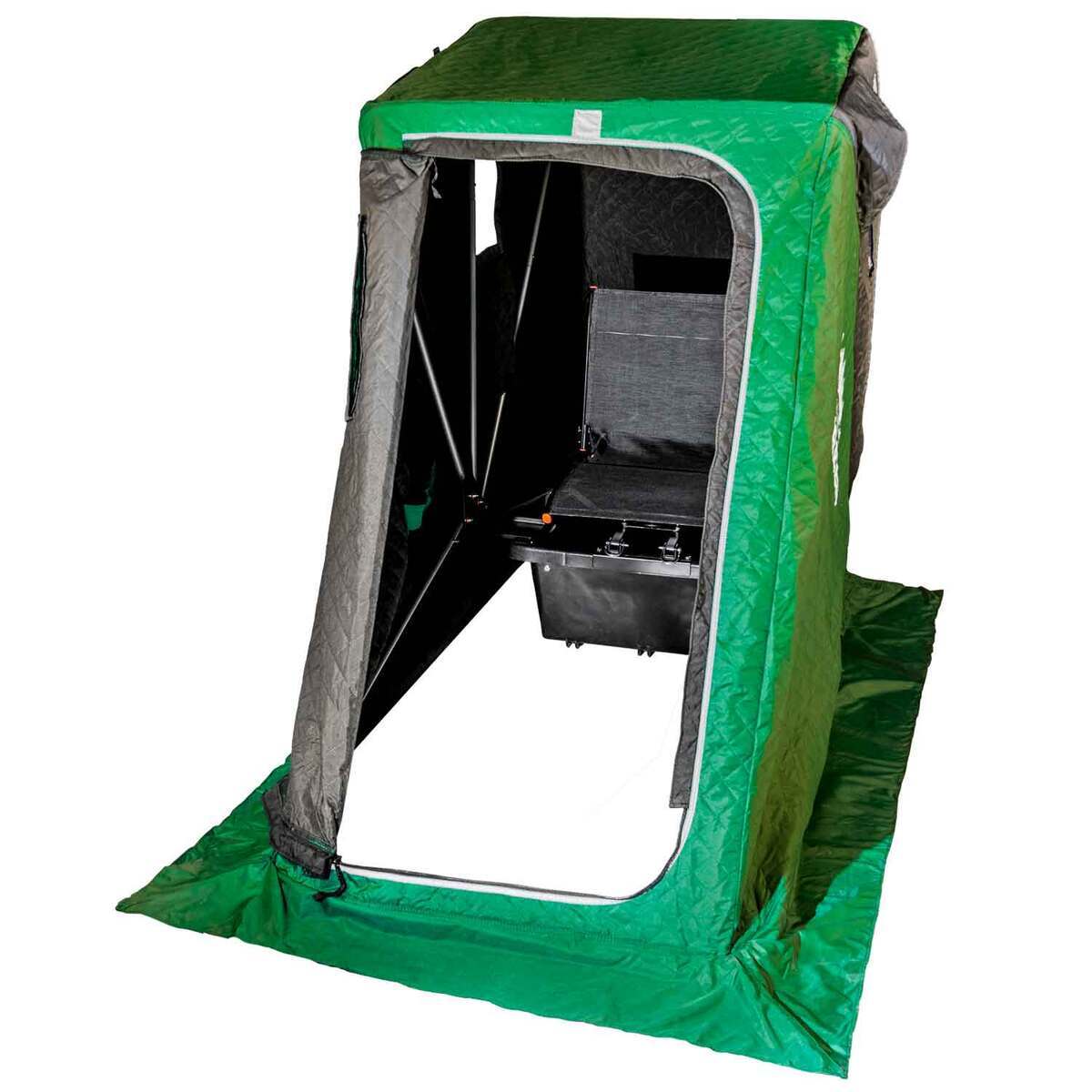 Lost Creek Thermal One Man Flip Ice Fishing Shelter - Green/Black Lost Creek Thermal One Man Flip Ice Fishing Shelter - Green/Black