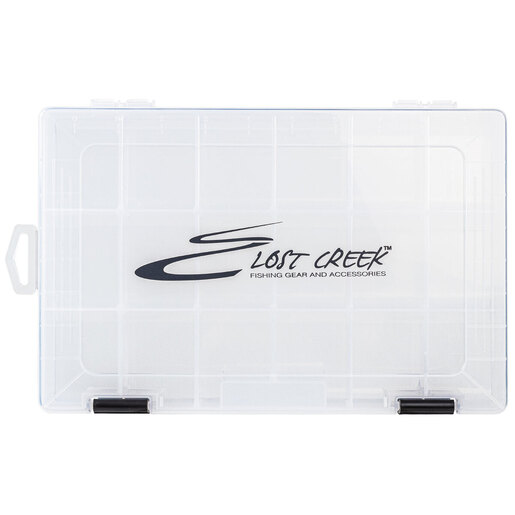 Lost Creek Utility Tackle Box – Clear Medium – Up to 18 compartments