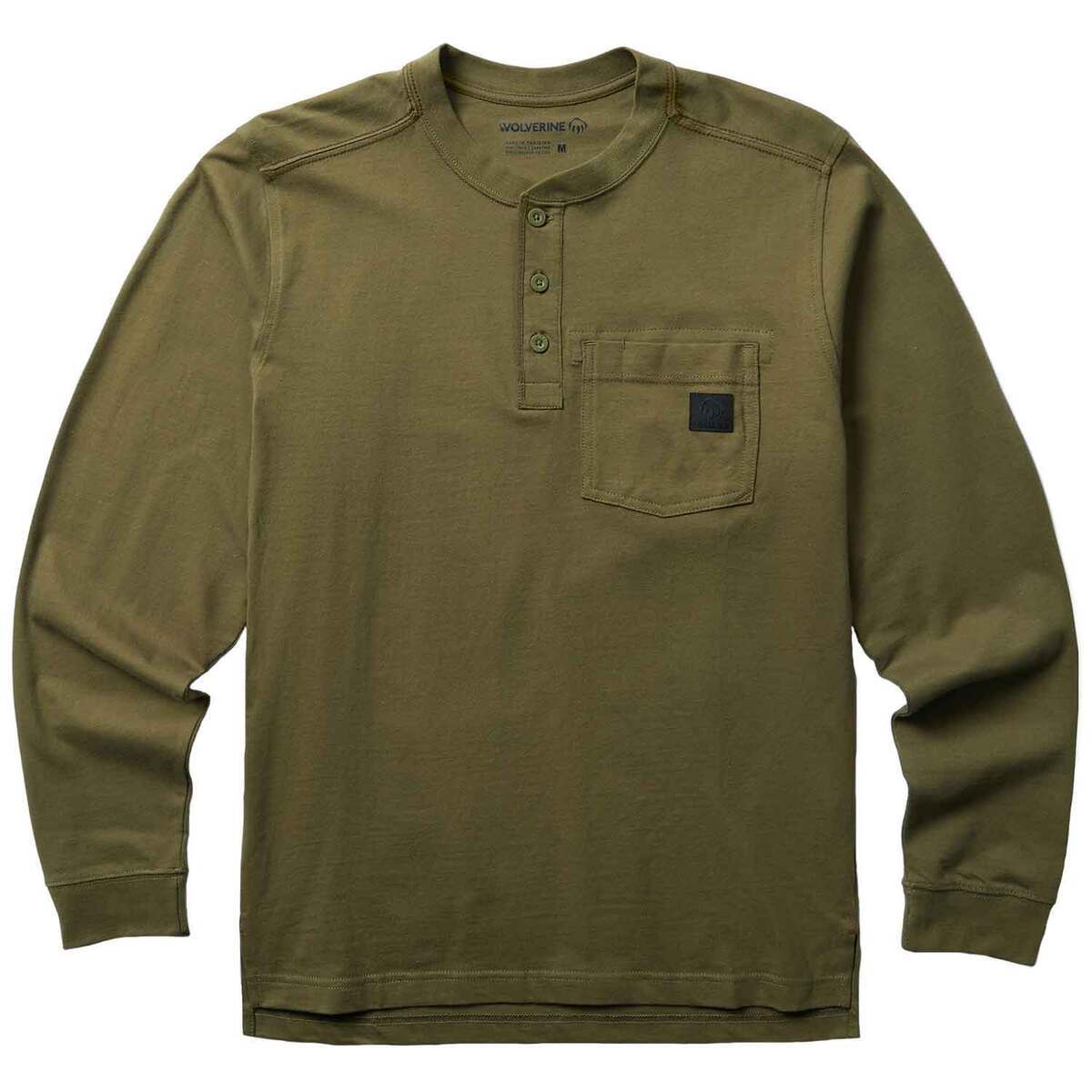 Wolverine Men's Guardian Henly Long Sleeve Casual Shirt Wolverine Men's Guardian Henly Long Sleeve Casual Shirt