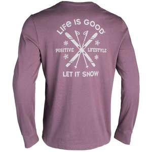 Life Is Good Men's Let It Snow Long Sleeve Casual Shirt
