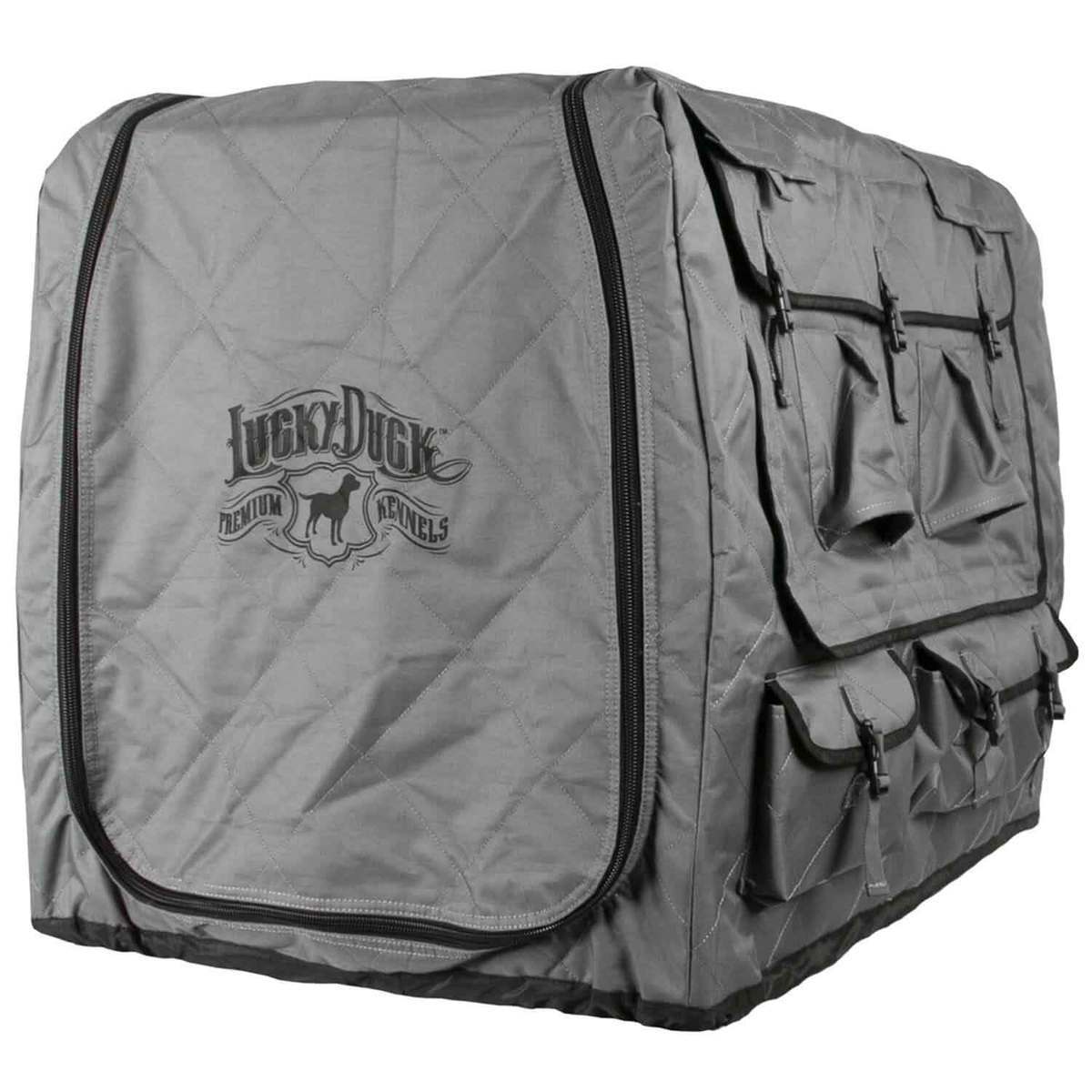 Lucky Duck Intermediate Kennel Cover- Storm Gray - Storm Gray M Lucky Duck Intermediate Kennel Cover- Storm Gray - Storm Gray M