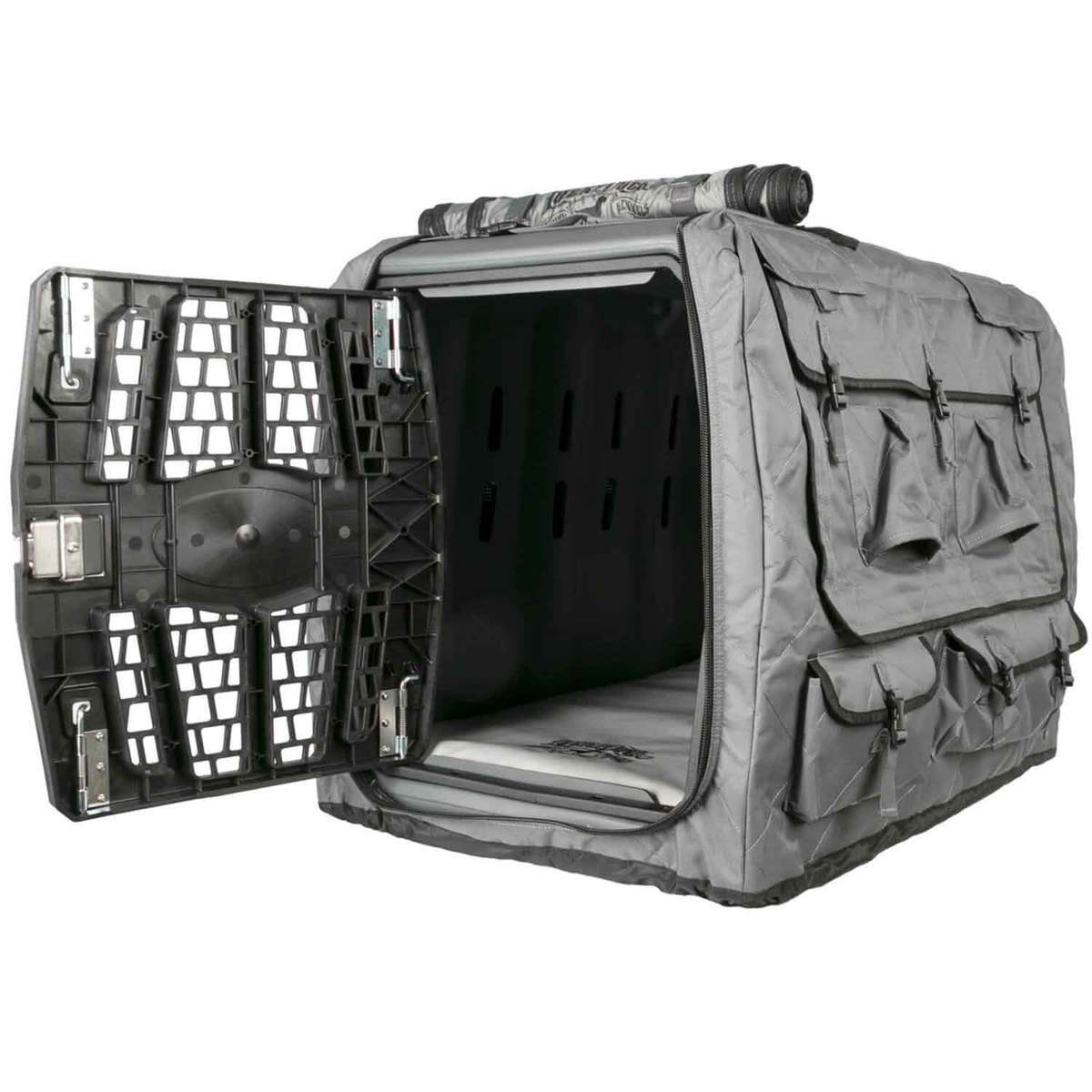 Lucky Duck Intermediate Kennel Cover- Storm Gray - Storm Gray M Lucky Duck Intermediate Kennel Cover- Storm Gray - Storm Gray M