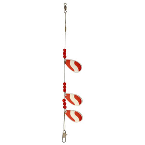 Lucky Strike Baby Lake Troll - Red White, 3-Blade, 8in