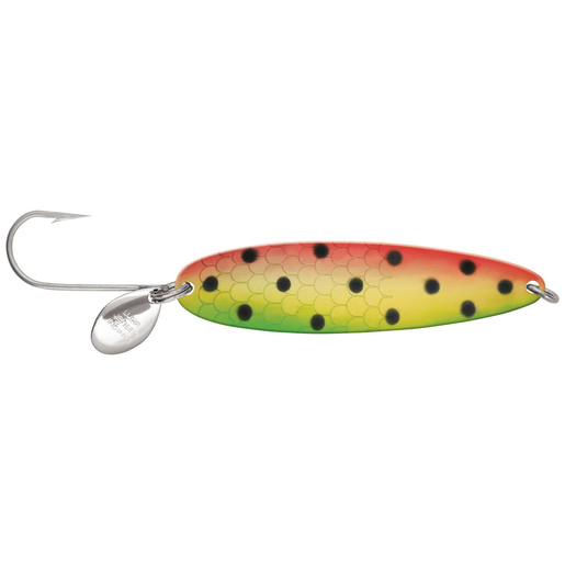 Luhr Jensen Coyote Trolling Spoon – Neon Green Side Stripe