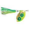 Luhr Jensen Hydro Vibe Extreme Inline Spinner - Gold Chartreuse Blue/Green Double Dot, 1/4oz, 3-1/2in - Gold Chartreuse Blue/Green Double Dot 4.5