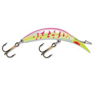 Luhr Jensen Kwikfish X-Treme Rattle K15 Trolling Lure - Fluorescent Red/Chartreuse UV, 5in, 15-17ft