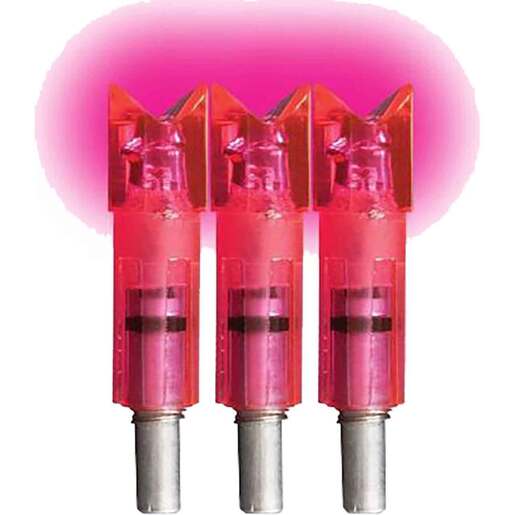 Lumenok Pink Moon Lighted Gold Tip Knocks - .300, 3pk - Pink Moon - Lumenok