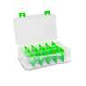 Lure Lock Deep Box without Taklogic Utility Tackle Box - Clear, Deep, 1-24 Compartments, No Taklogic Liner - Clear, Green