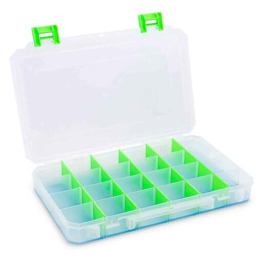 Lure Lock Medium Box withTaklogic Utility Tackle Box - Clear Green Large