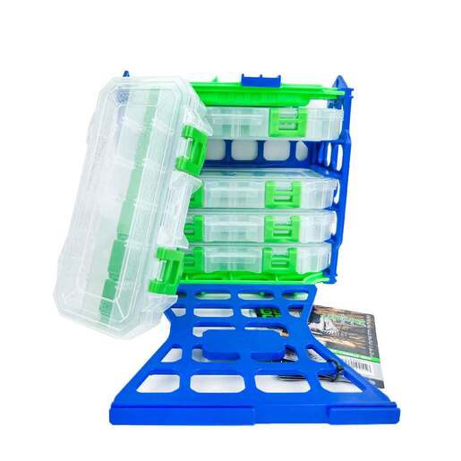 LureLock Lure Locker Hard Tackle Box witho GEL – Green/Blue Small