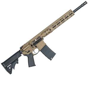 LWRC Individual Carbine 300 AAC Blackout 16.1in Flat Dark Earth Anodized Semi Automatic Modern Sporting Rifle - 30+1 Rounds