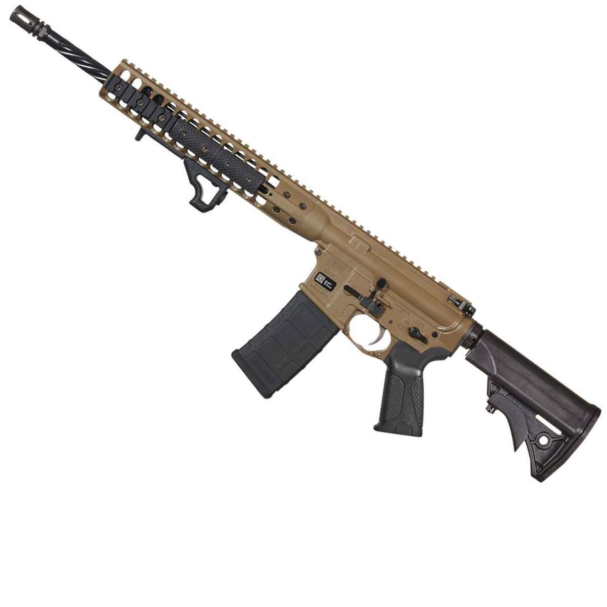LWRC Individual Carbine 5.56mm NATO 16.1in Flat Dark Earth Anodized Semi Automatic Modern Sporting Rifle - 30+1 Rounds - Tan LWRC Individual Carbine 5.56mm NATO 16.1in Flat Dark Earth Anodized Semi Automatic Modern Sporting Rifle - 30+1 Rounds - Tan