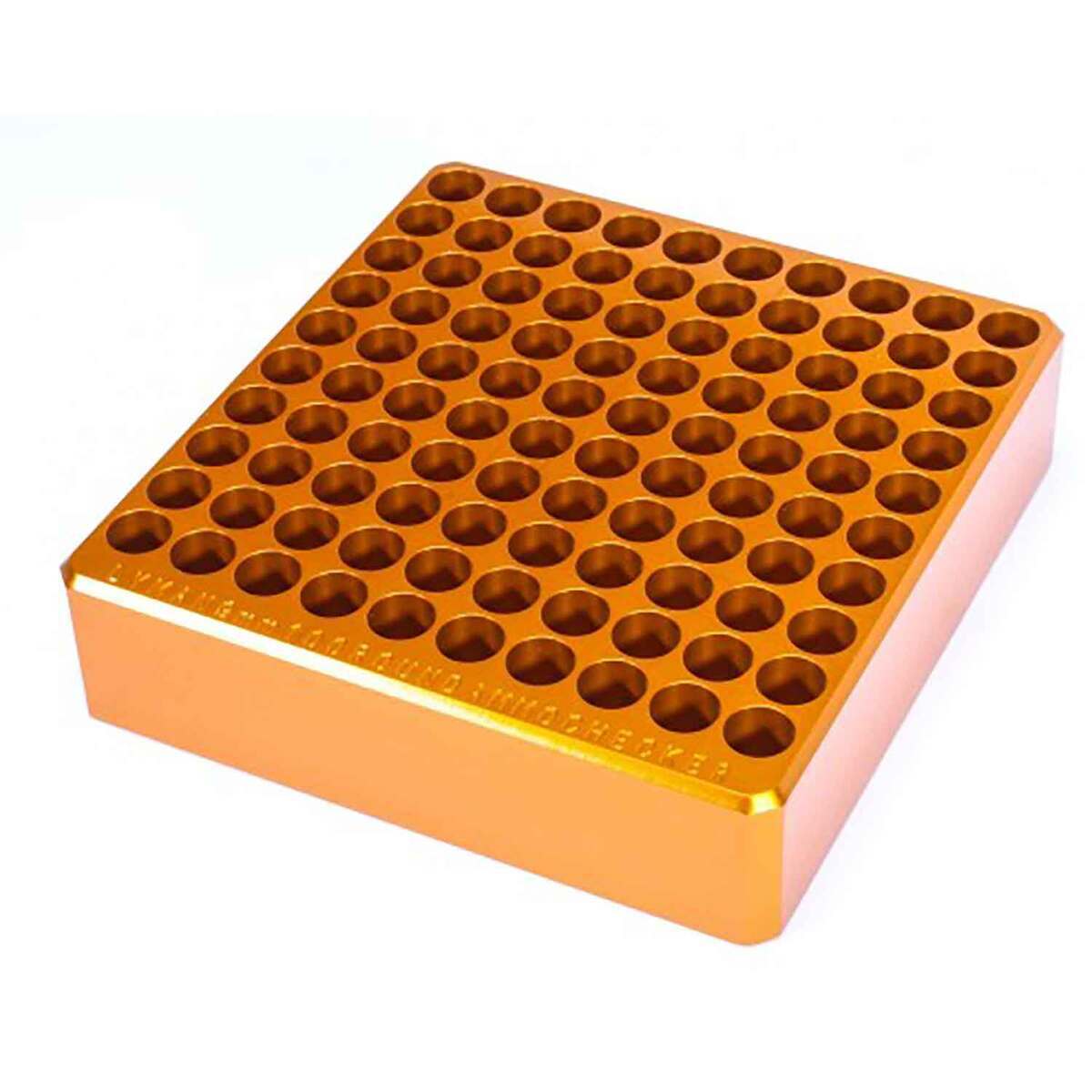 Lyman 9mm Ammo Checker Block 100 Round - Orange Lyman 9mm Ammo Checker Block 100 Round - Orange