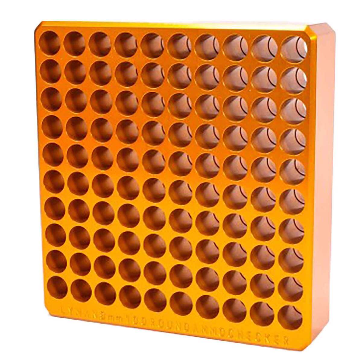 Lyman 9mm Ammo Checker Block 100 Round - Orange Lyman 9mm Ammo Checker Block 100 Round - Orange