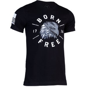 Nine Line Men's Born Free Eagle Short Sleeve Shirt - Black - L