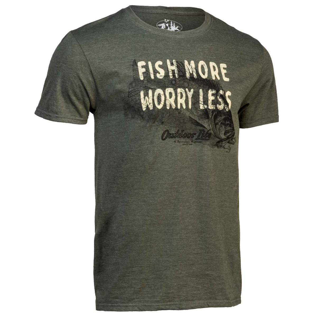 Outdoor Life Men's Fish More Worry Less Short Sleeve Shirt | Sportsman ...