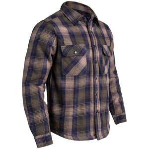 Killik Men's Flannel Sherpa Lined Shirt Jac - Navy - L