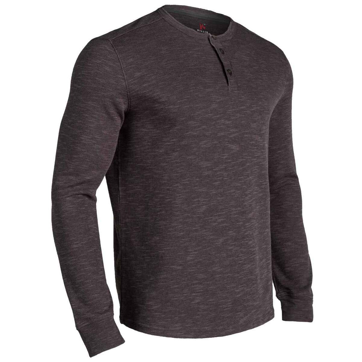 Killik Men's Knit Henley Long Sleeve Shirt - Charcoal - XXL - Charcoal XXL Killik Men's Knit Henley Long Sleeve Shirt - Charcoal - XXL - Charcoal XXL