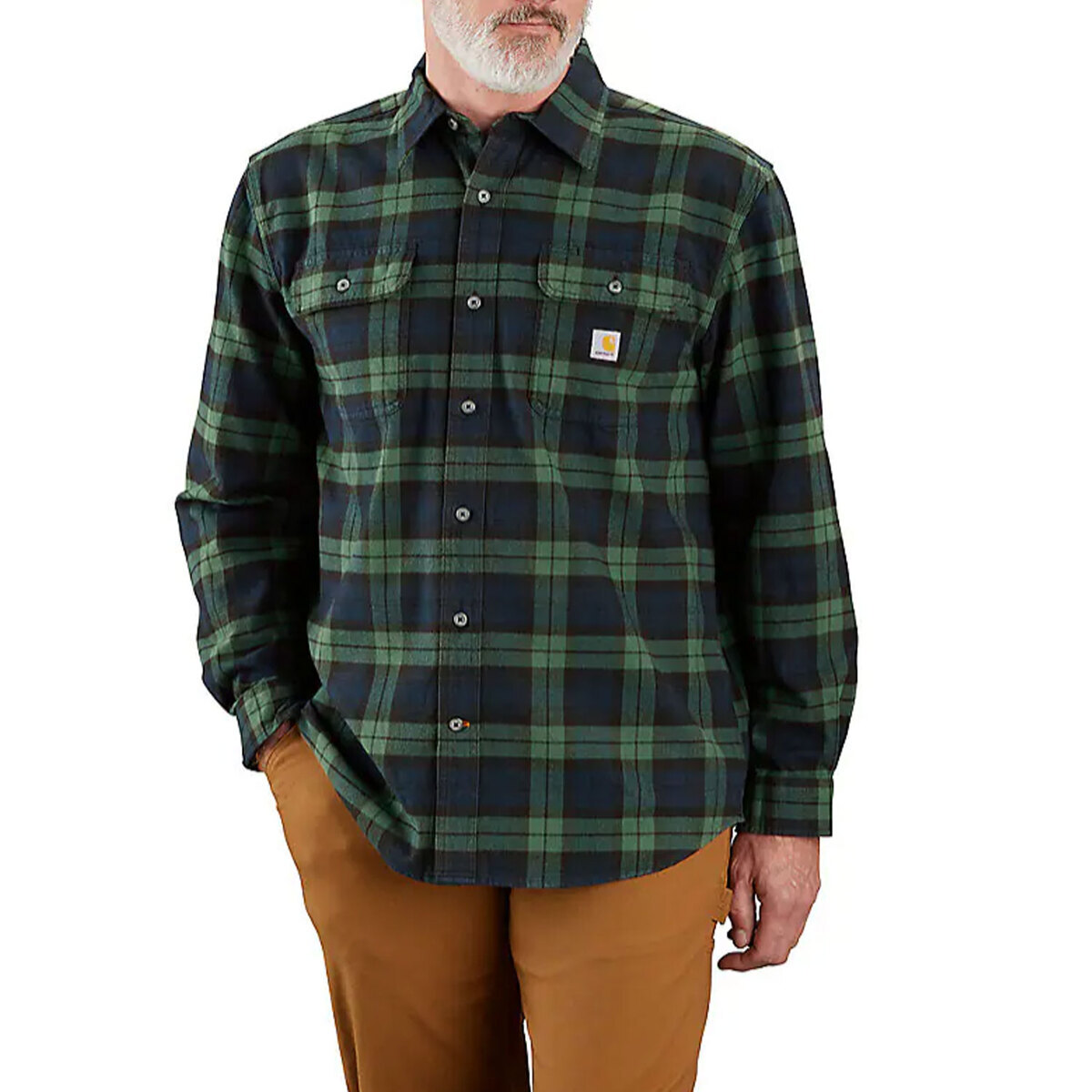 Carhartt Men's Flannel Loose Fit Heavyweight Long Sleeve Work Shirt - Frosted Balsam - L - Frosted Balsam L Carhartt Men's Flannel Loose Fit Heavyweight Long Sleeve Work Shirt - Frosted Balsam - L - Frosted Balsam L