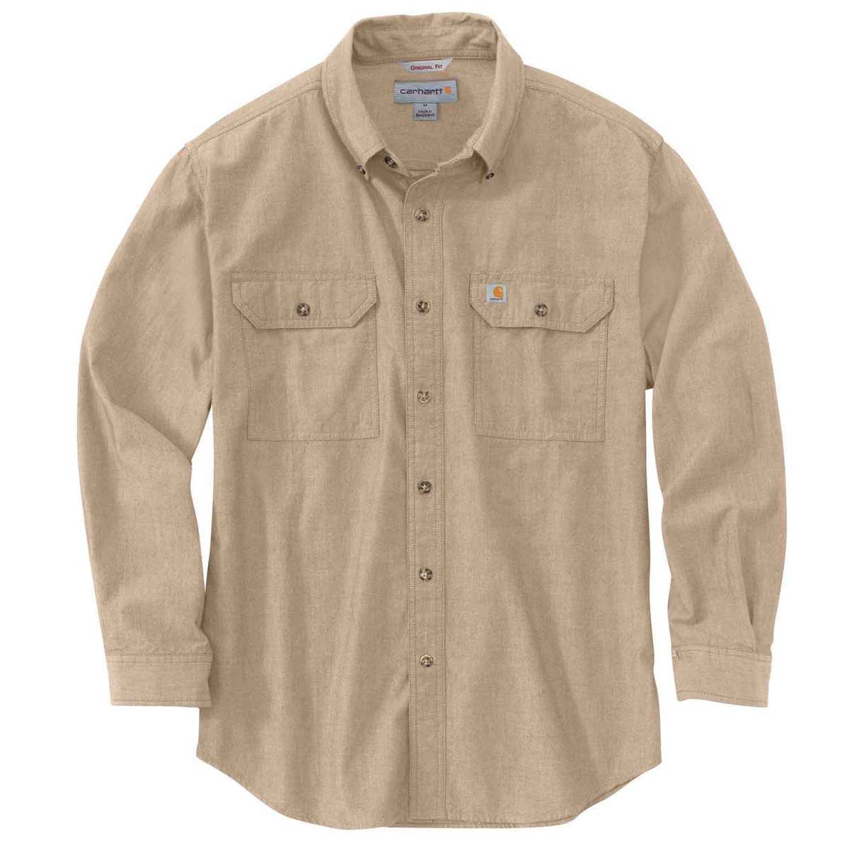 Carhartt Men's Chambray Original Fit Midweight Long Sleeve Work Shirt Carhartt Men's Chambray Original Fit Midweight Long Sleeve Work Shirt