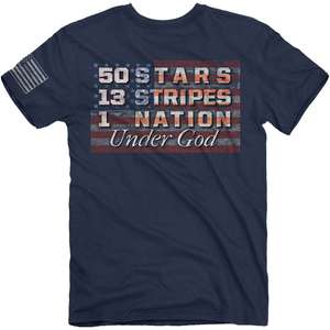 Buck Wear Men's Stars Stripes Nation Short Sleeve Shirt