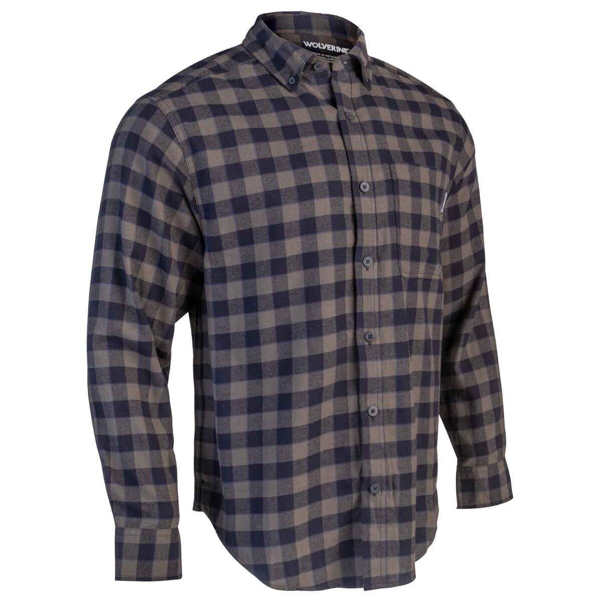 Wolverine Men's Pike Flannel Long Sleeve Work Shirt Wolverine Men's Pike Flannel Long Sleeve Work Shirt