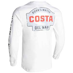 Costa Men's Miramar Long Sleeve Shirt - White - M