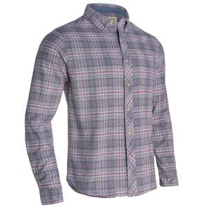 Rustic Ridge Men's Untucked Flannel Long Sleeve Shirt - Light Gray - M