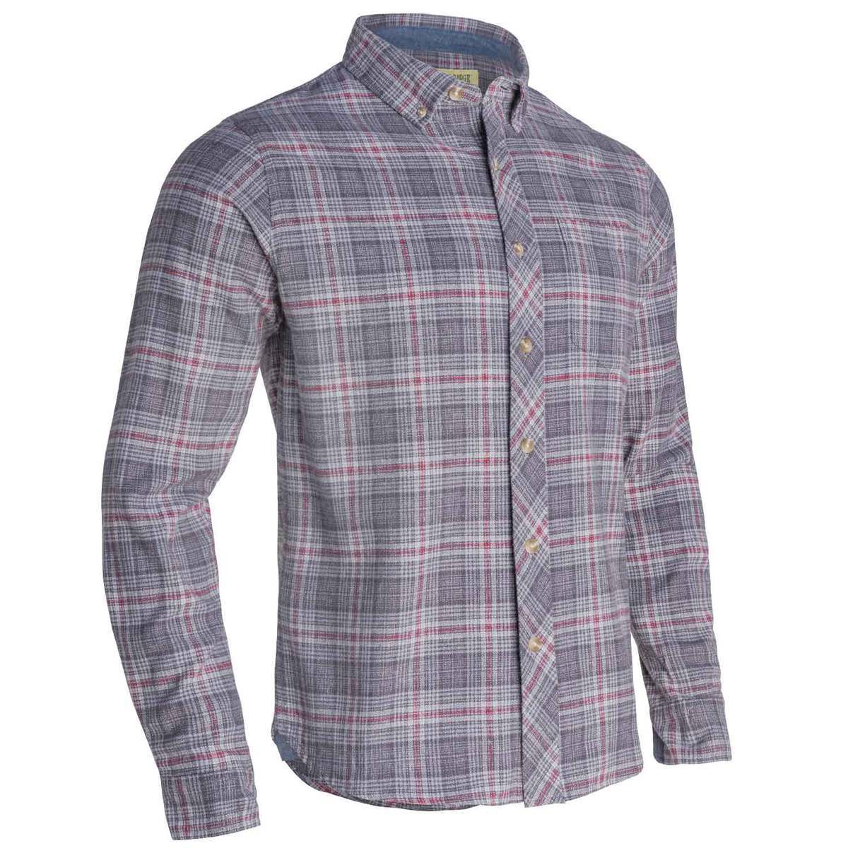 Rustic Ridge Men's Untucked Flannel Long Sleeve Shirt - Light Gray - M - Light Gray M Rustic Ridge Men's Untucked Flannel Long Sleeve Shirt - Light Gray - M - Light Gray M
