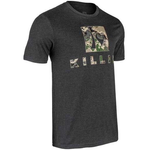 Killik Men's Summit Camo Short-Sleeve Casual Shirt - Black M