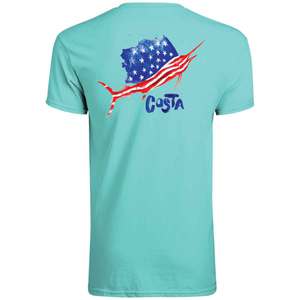 Costa Men's Waving Sail Short Sleeve Shirt - Caribbean - M