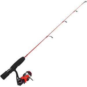 Lakeshore Tackle Glow Ice Fishing Spinning Rod - Red by Sportsman's Warehouse