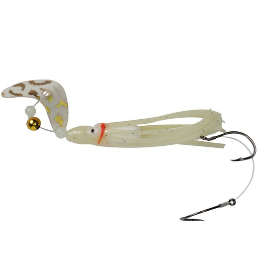 Macks Cha Cha Sockeye Squidder - Glow White Silver Scale Blade/Hot Pink 1/0