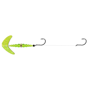 Macks Double Whammy Walleye Series Harness Rig - Chartreuse Sparkle Blade/Flo Chartreuse, 72in, Sz4