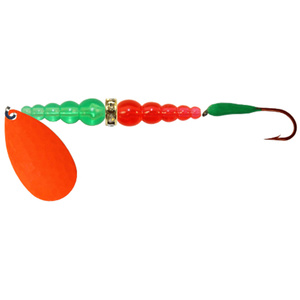 Macks Kokanee Killer Trolling Harness - Green/Orange Fluorescent Beads, 48in, Size 8