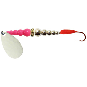 Macks Kokanee Killer Trolling Harness - Hot Pink Beads/Glow White Blade, 48in, Size 8