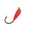 Macks Lure Glo Red Snelled Hook - Hot Cerise, Size 6 - Hot Cerise 6