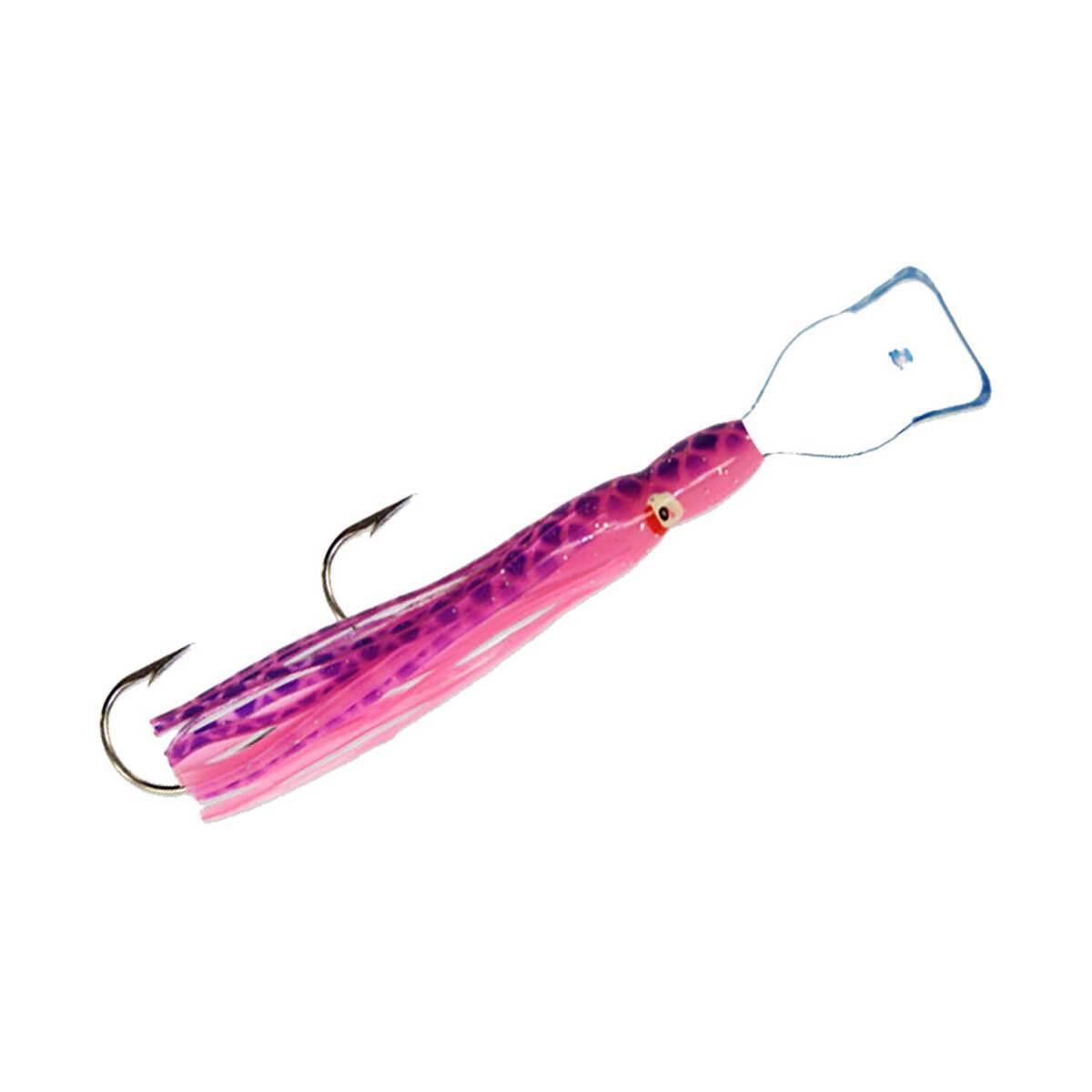 Macks Lure Wiggle Hoochie Rigged Squid Skirt - Purple Fever, 4.5in