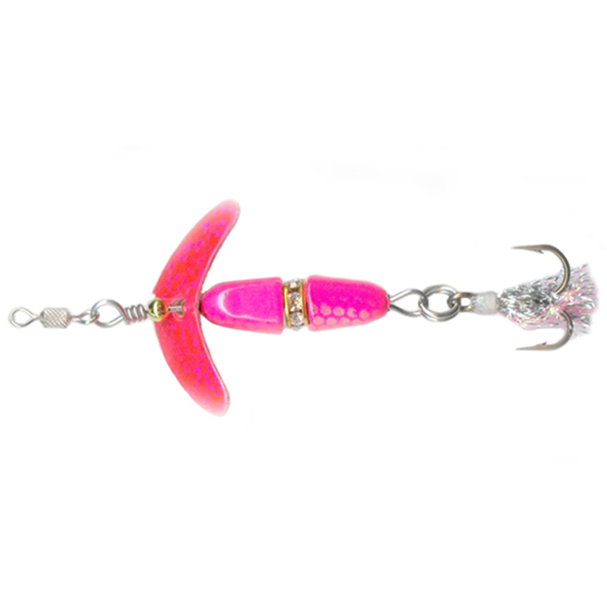 Macks Promise Keeper Rigged Inline Spinner - Pink Sparkle Blade/Pink ...