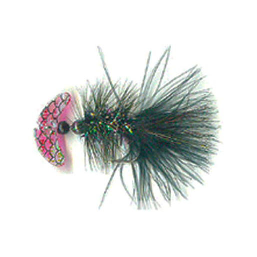 Macks Smile Blade Trolling Fly - Purple Mirror Blades/Purple & Black 2