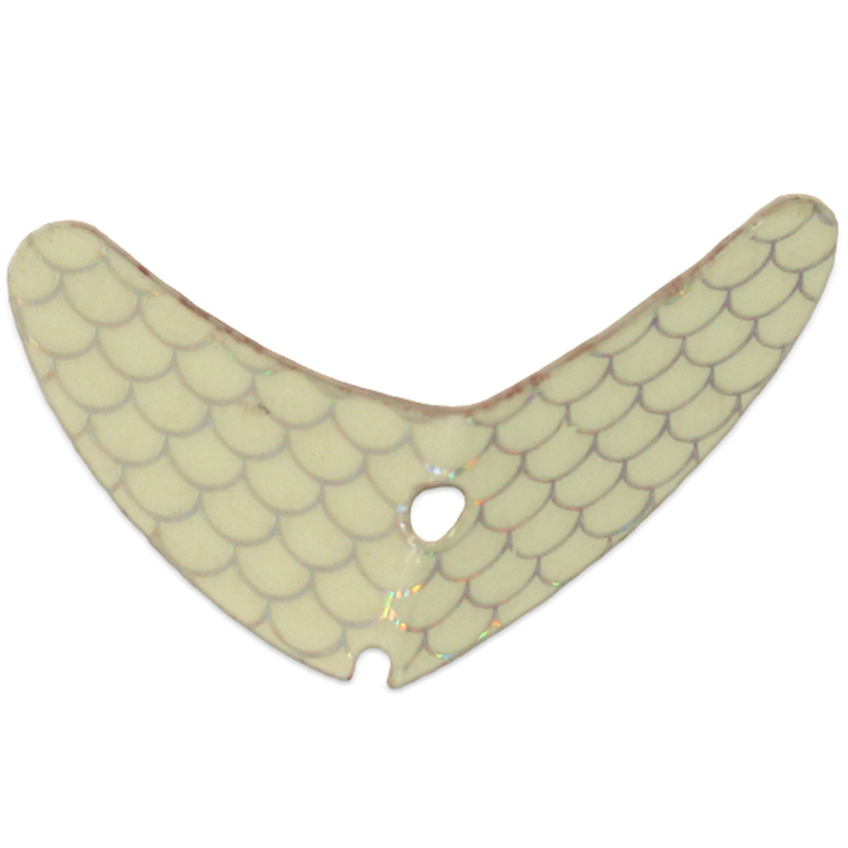 Macks Smile Blades Lure Component - Glow White Scale, 1-1/2in - Glow White Scale Macks Smile Blades Lure Component - Glow White Scale, 1-1/2in - Glow White Scale