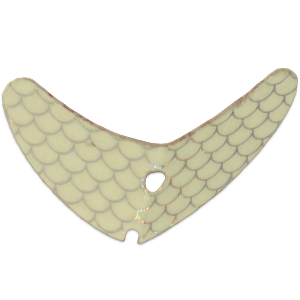 Macks Smile Blades Lure Component - Glow White Scale, 2-4/5in - Glow White Scale Macks Smile Blades Lure Component - Glow White Scale, 2-4/5in - Glow White Scale