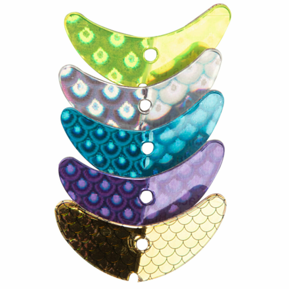 Macks Smile Blades Lure Component - Silver/Copper/Purple/Red/Chartreuse, 1-1/2in - Silver/Copper/Purple/Red/Chartreuse Macks Smile Blades Lure Component - Silver/Copper/Purple/Red/Chartreuse, 1-1/2in - Silver/Copper/Purple/Red/Chartreuse