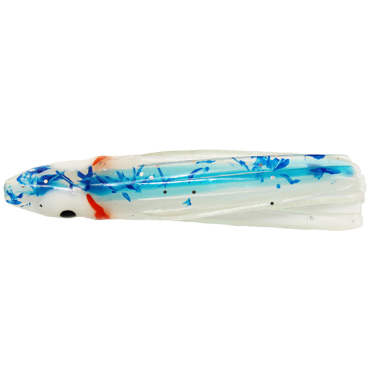 Macks Squid Skirt - Blue Spatter Glow, 1-1/2in, 4pk - Blue Spatter Glow Macks Squid Skirt - Blue Spatter Glow, 1-1/2in, 4pk - Blue Spatter Glow