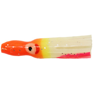 Macks Squid Skirt Hoochie/Squid - Fire Tiger Glow, 1-1/2in