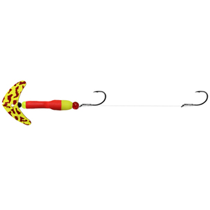 Macks Wally Pop Crawler Series Harness - Chartreuse Red Tiger Blade/Rocket, Sz 4 Hook, 72in