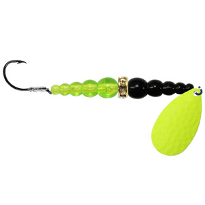 Macks Wedding Ring Classic Series Trolling Harness - Black/Fluorescent Chartreuse Beads, 48in, Size 8