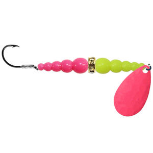 Macks Wedding Ring Classic Series Trolling Harness - Yellow Chartreuse/Hot Pink Beads, 48in, Size 6
