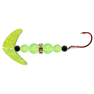 Macks Wedding Ring Mini Pro Series Trolling Harness - Chartreuse Sparkle/Chartreuse, 48in, 6
